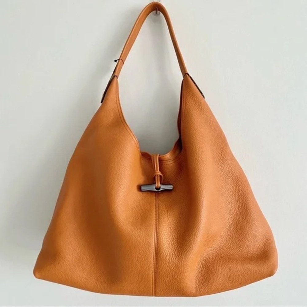 Longchamp Roseau Essential XL Hobo Bag Saffron Leather